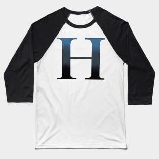 Gray to Black Ombre H Baseball T-Shirt